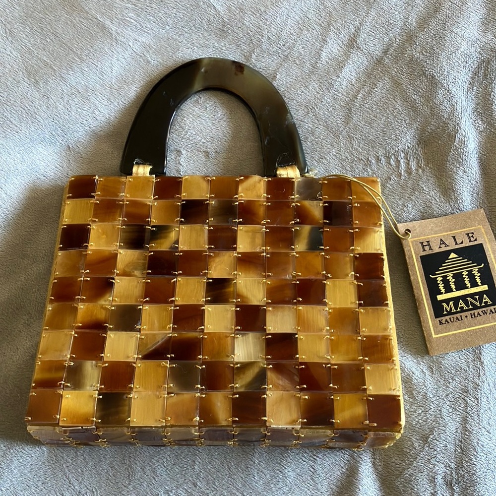 Hawaii faux turtle shell handmade handbag